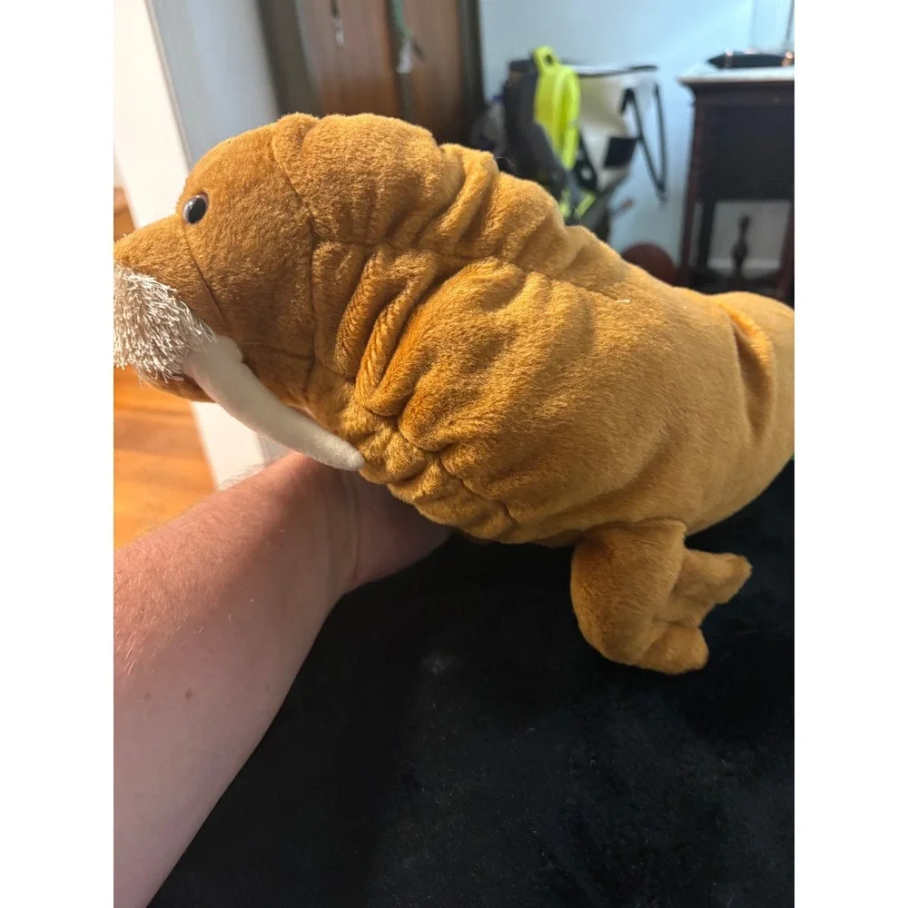 Wild Republic Walrus Plush Stuffed Animal Brown Wrinkled Realistic 12 Inch